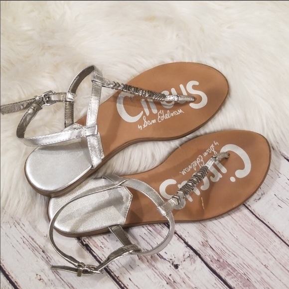 Sam Edelman Shoes - Sam Edelman | Circus Metallic Silver Sandals 6